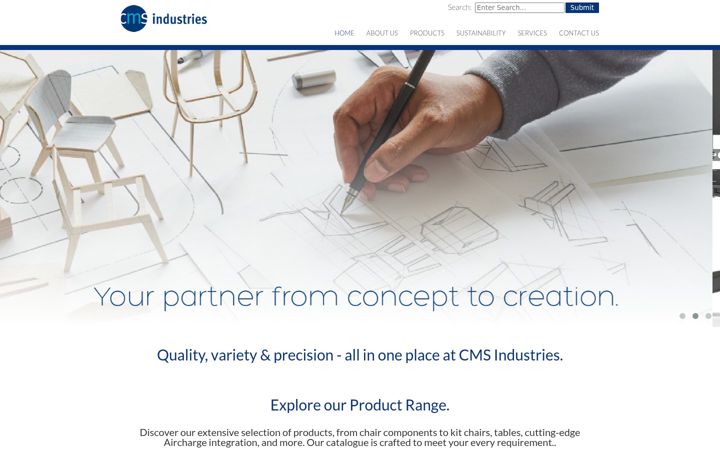 Screenshot of cmsindustries.com