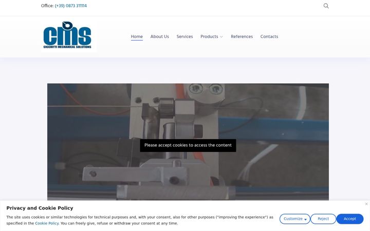 Screenshot of cmsmachines.net