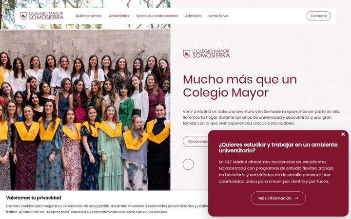 Screenshot of cmsomosierra.com