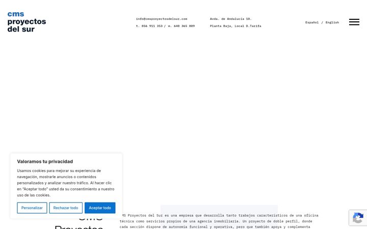 Screenshot of cmsproyectosdelsur.com