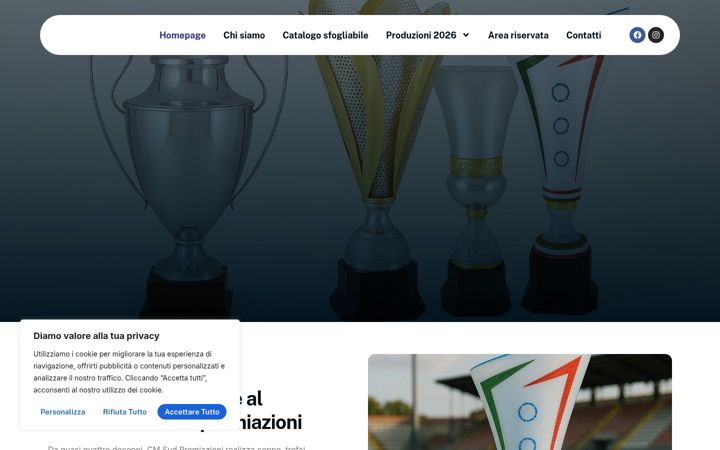 Screenshot of cmsudpremiazioni.it