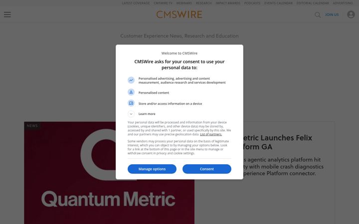 Ekrano kopija cmswire.com