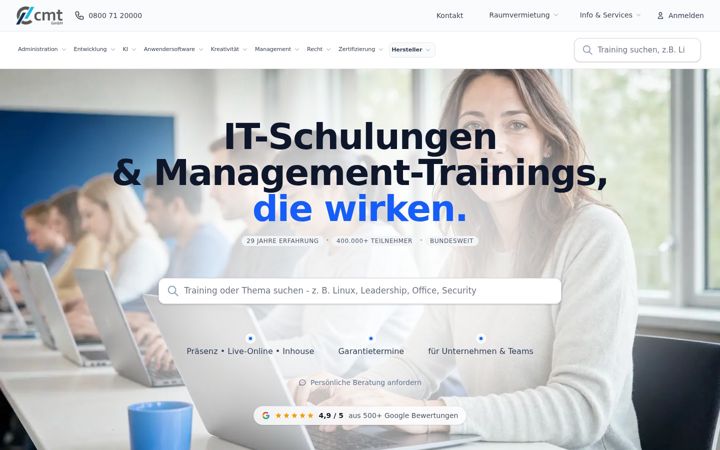 Screenshot of cmt.de