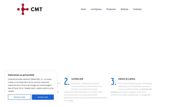 Screenshot of cmtcomunicaciones.es