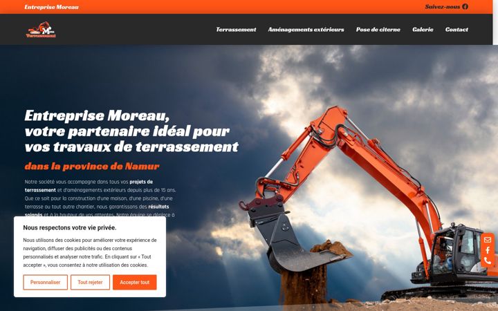 Screenshot of cmterrassement.be