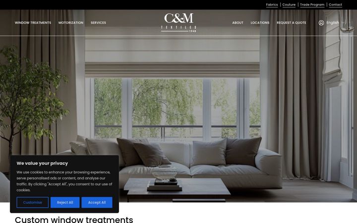 Screenshot of cmtextiles.com