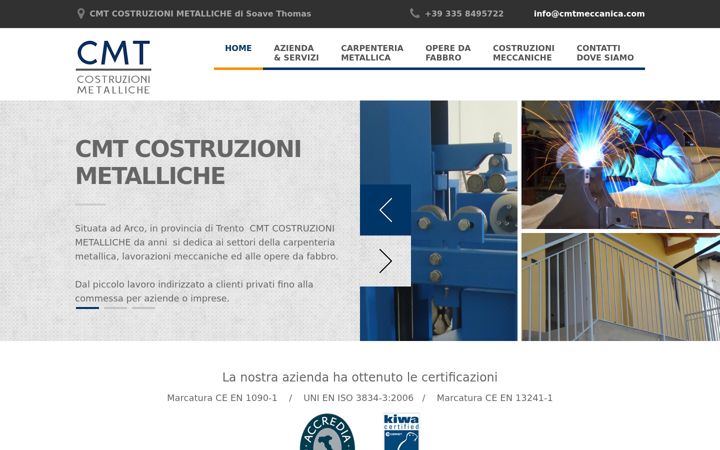 Screenshot of cmtmeccanica.com