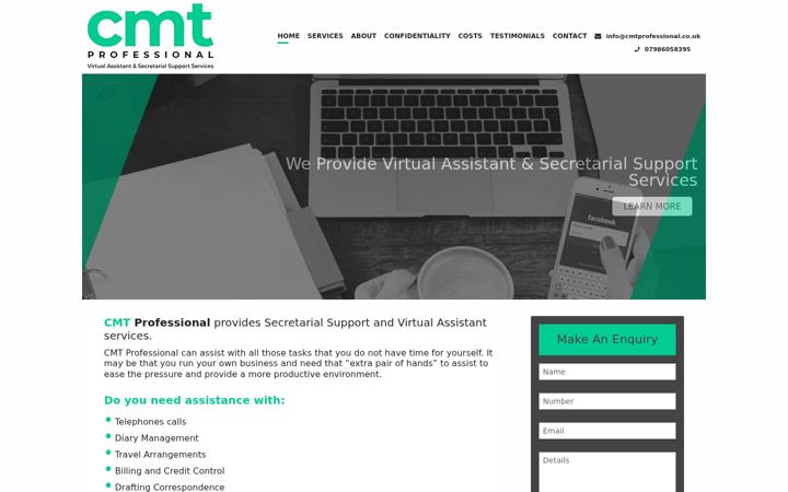 Zrzut ekranu cmtprofessional.co.uk