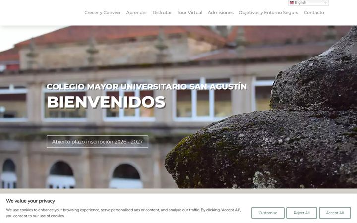 Screenshot of cmusanagustin.com