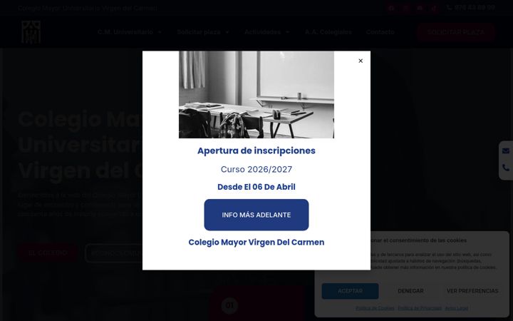 Capture d'écran de cmuvirgendelcarmen.es
