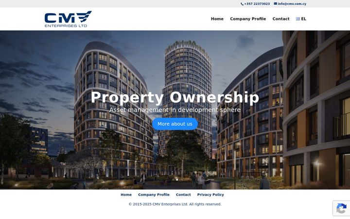 Screenshot of cmv.com.cy