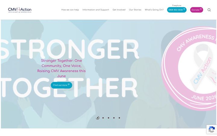 Screenshot of cmvaction.org.uk