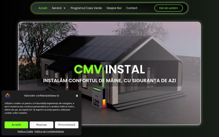 Screenshot of cmvinstal.ro