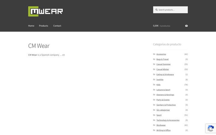 Screenshot of cmwear.eu