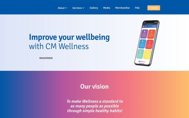 Captura de ecrã de cmwellnessco.com.au