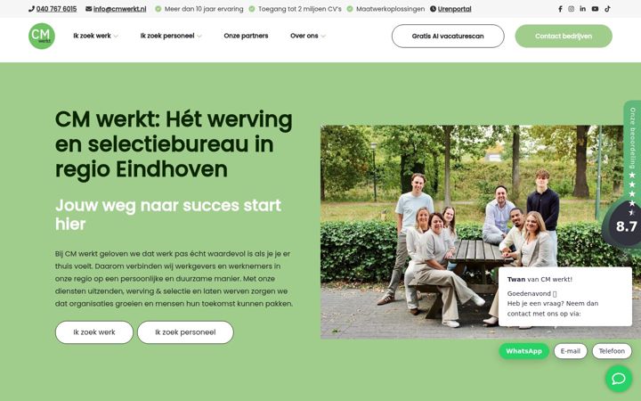 Skjámynd af cmwerkt.nl