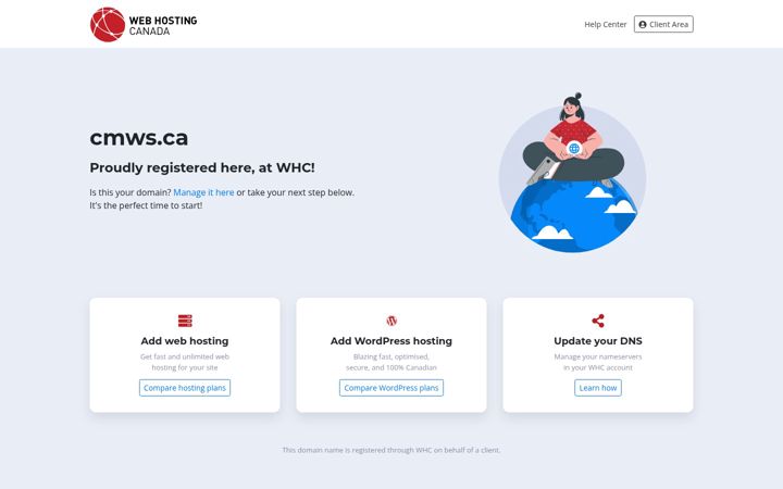 Screenshot of cmws.ca