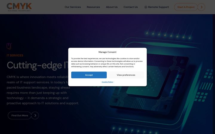 Screenshot of cmyk-digital.co.uk