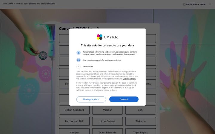 Screenshot of cmyk.to