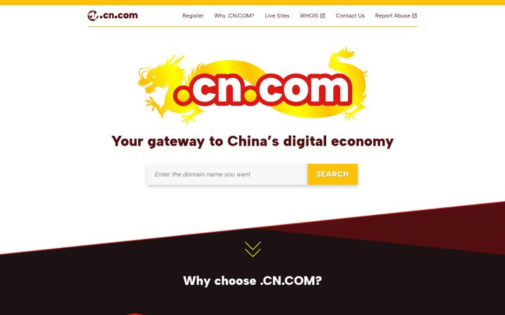 Snímek obrazovky cn.com