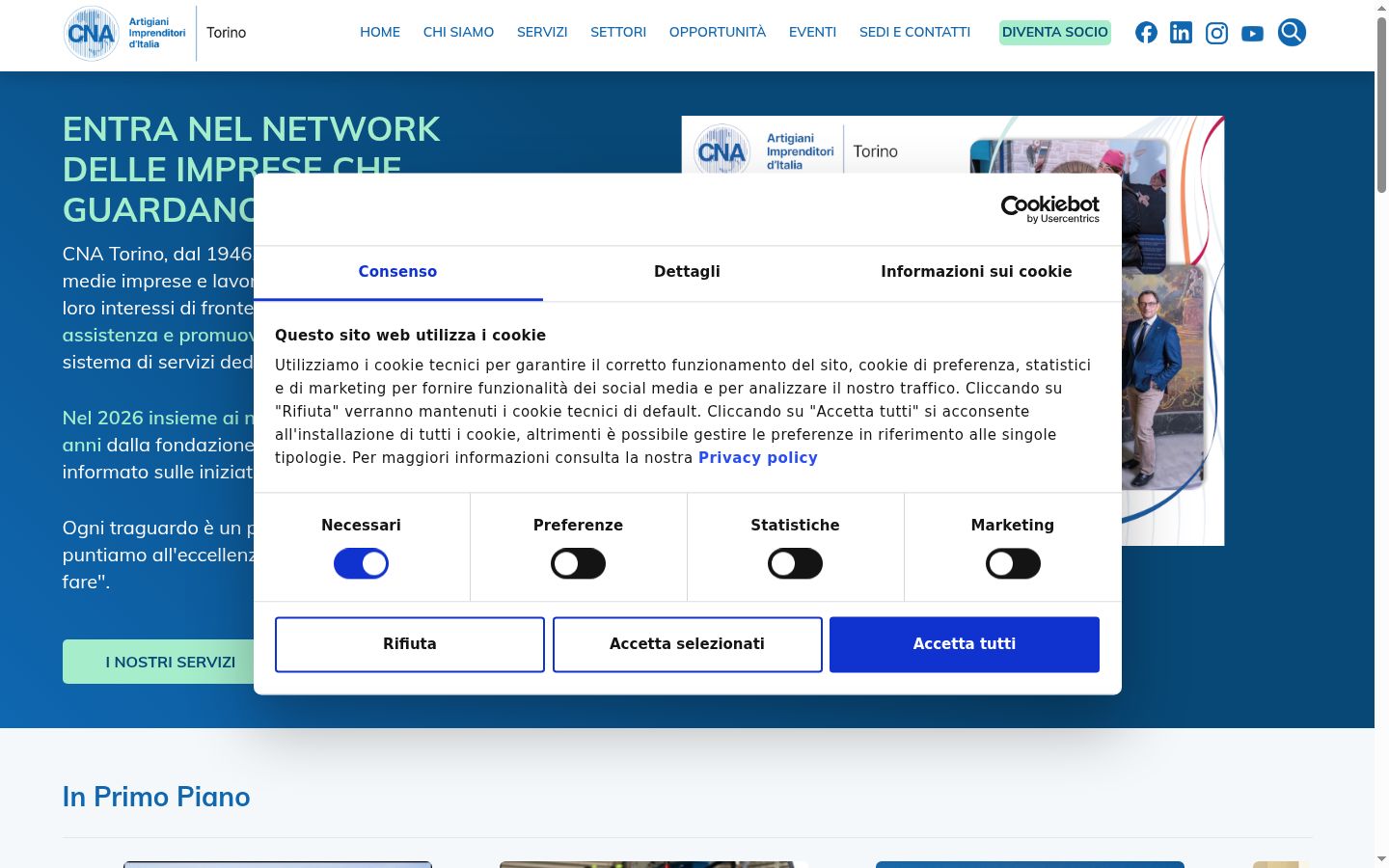 Sutikimo reklamjuostės, rodytos prieš bet kokią sąveiką, ekrano kopija