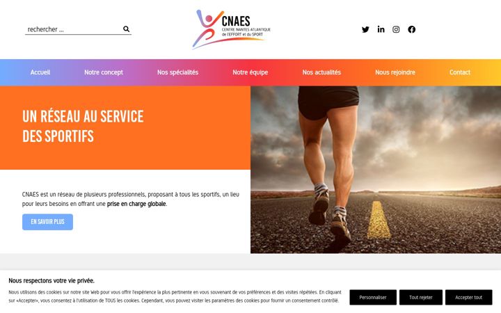 Screenshot of cnaes.fr