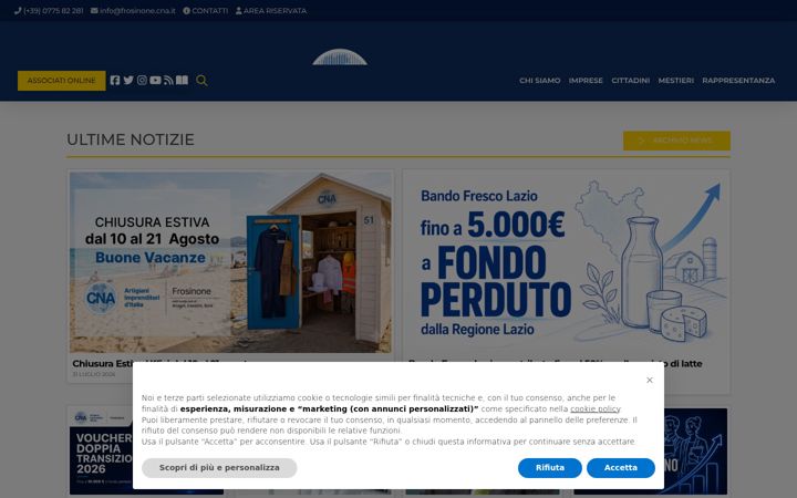 Screenshot of cnafrosinone.it