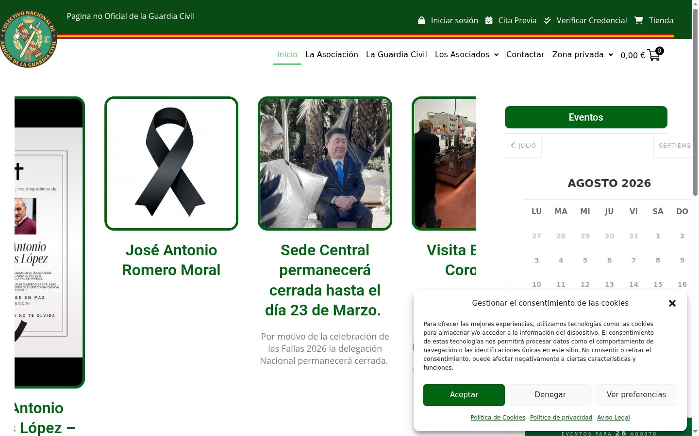 Capture d'écran de la bannière de consentement affichée avant toute interaction