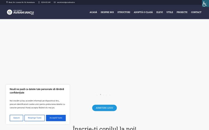 Screenshot of cnai-brad.ro