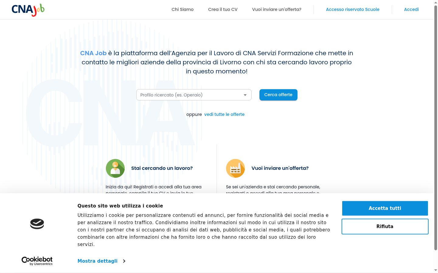 Screenshot tal-banner tal-kunsens muri qabel kwalunkwe interazzjoni