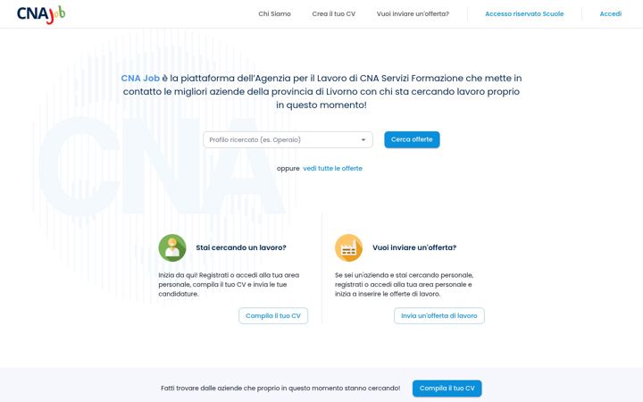 Screenshot of cnajob.it