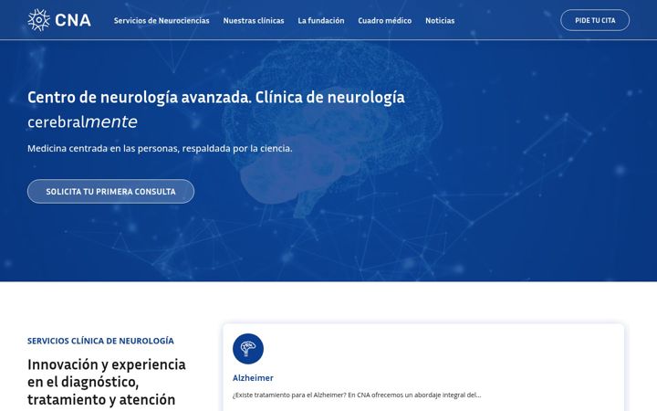 Screenshot of cnaneurologia.com