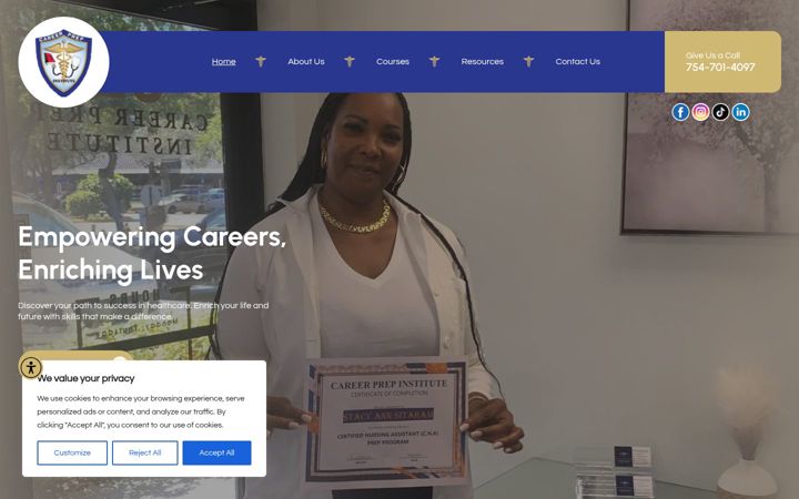 Screenshot of cnaprepclass.com