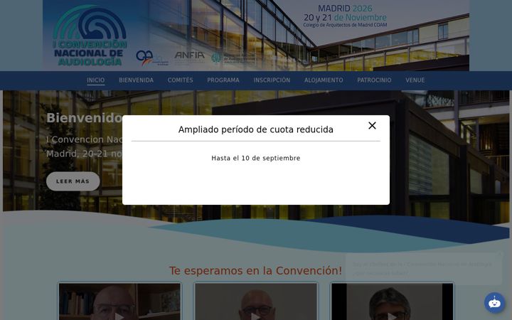 Screenshot of cnaudiologia.org