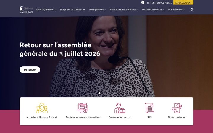 Screenshot of cnb.avocat.fr