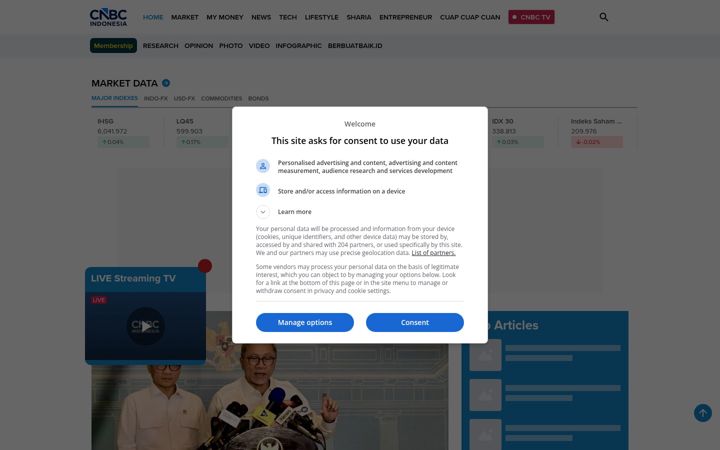 Capture d'écran de cnbcindonesia.com