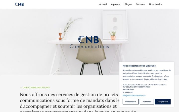 Screenshot of cnbcommunications.ca