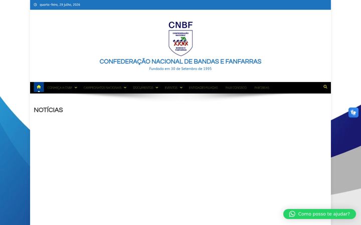 Posnetek zaslona cnbf.org.br