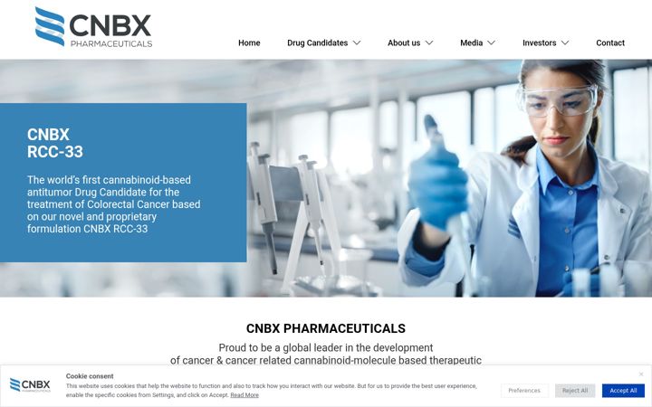 Screenshot of cnbxpharma.com