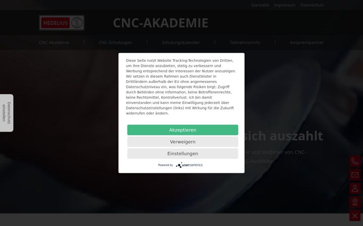 Screenshot of cnc-akademie.com