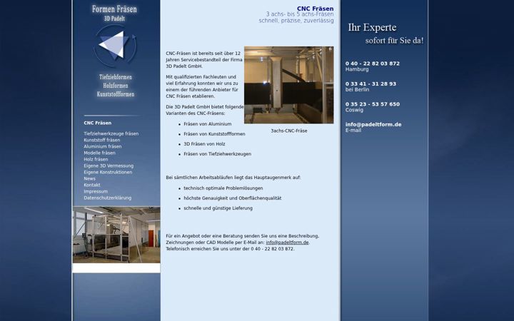 Screenshot of cnc-fraesen-hamburg.de