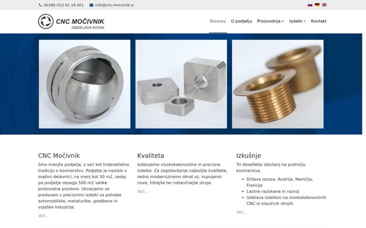 Screenshot di cnc-mocivnik.si