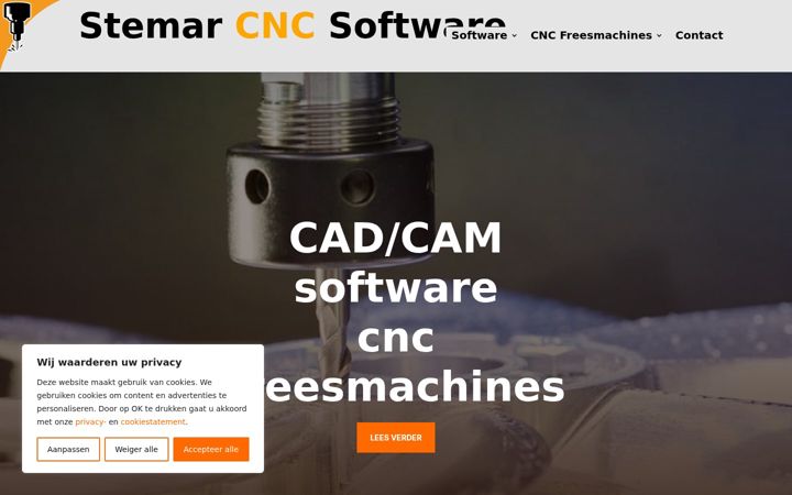 Skærmbillede af cnc-software.nl