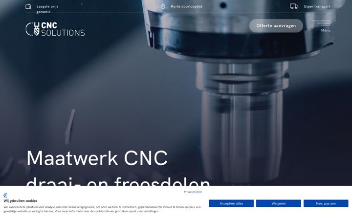 Skærmbillede af cnc-solutions.nl
