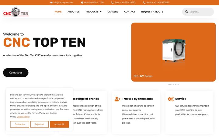 Screenshot of cnc-top-ten.com