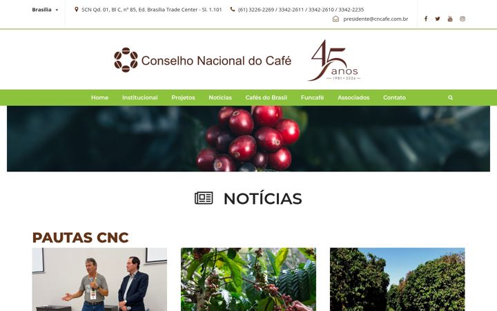 Posnetek zaslona cncafe.com.br