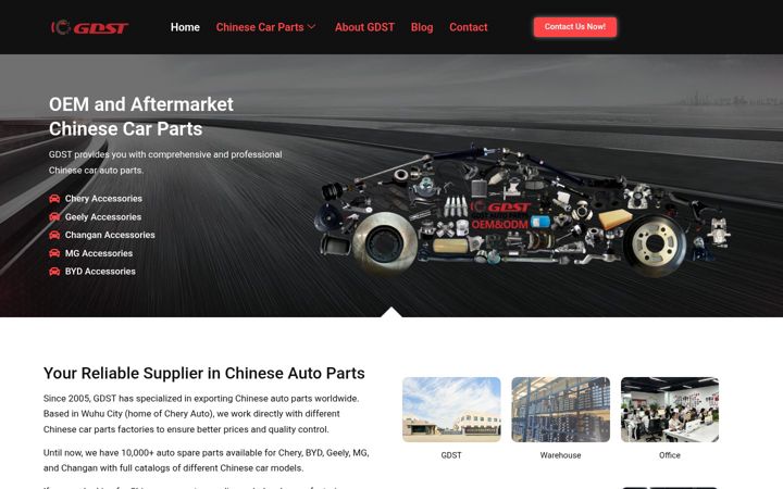 Screenshot of cncarpartsupplier.com