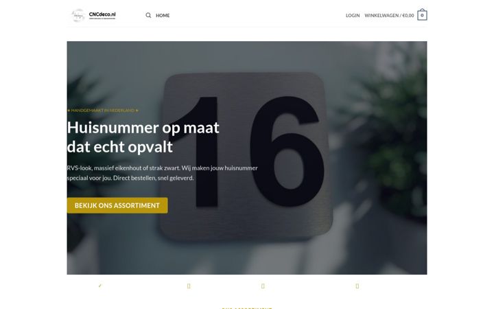Skærmbillede af cncdeco.nl
