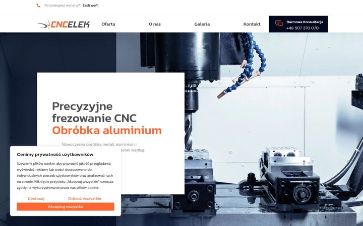 Screenshot of cncelek.pl