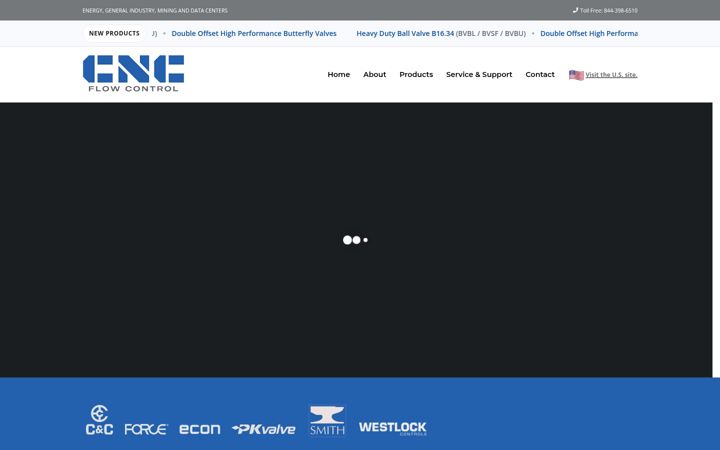 Screenshot of cncflowcontrol.ca